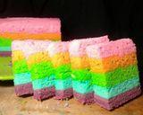 Foto langkah ke 16 dari resep Rainbow Cake Kukus Ny.Liem.