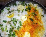 A picture of step 8 of Bombay Biryani.