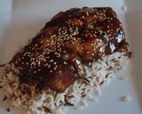 Foto del paso 9 de la receta Brochetas de salmón teriyaki al horno ¡Con salsa teriyaki casera!