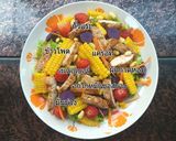 รูปขั้นตอนการทำที่ 1 ของ สลัดรวมคัลเลอร์ฟูลอกไก่ย่าง