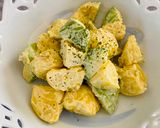 A picture of step 2 of Wasabi Mayo Avocado and Potato Salad.
