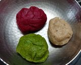A picture of step 2 of Tricolor braided Mathri.
