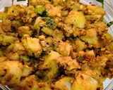 A picture of step 4 of Dry potato veg.