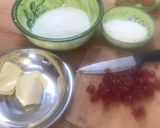A picture of step 1 of Cherry & Coconut Cake.