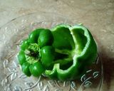 A picture of step 3 of Qeema bhari shimla mirch (Mince stuffed Capsicum).
