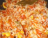 A picture of step 4 of Tomato carrot rice.