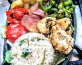 A picture of step 4 of Paneer shashlik sizzler.
