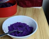 Foto langkah ke 1 dari resep Ube Ungu Burnt Cheesecake.