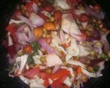 Vegetables Salad with Black chana and green moong recipe step 3 photo