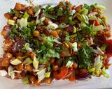A picture of step 4 of Chilli Chana.