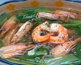 Hình bước làm 2 của món Canh cải thìa nấu tôm