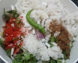 A picture of step 1 of Poha (flattened rice)cutlets.