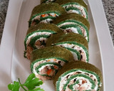 Foto del paso 7 de la receta: Brazo gitano de espinacas relleno de atún y queso