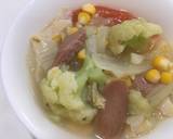  Menu set: tumis sosis bombay dan sup sosis aneka sayur langkah memasak 9 foto
