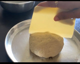 A picture of step 4 of 2 layer bread.