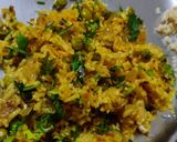 A picture of step 4 of Matar rice.