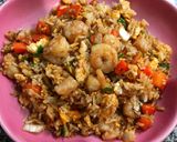 รูปขั้นตอนการทำที่ 6 ของ ข้าวผัดกุ้ง สไตล์ร้าน Benihana