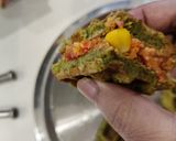 A picture of step 7 of Cheesy Veggie Moong Waffle Bites.