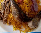 A picture of step 5 of Abacha and Roasted fish.