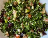 A picture of step 2 of Tabbouleh with cranberries.