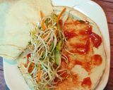 A picture of step 3 of Sprouted Beans with Crisps sandwich.