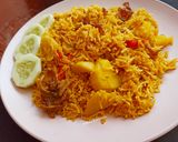 A picture of step 5 of Aloo ki tahari.