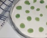 A picture of step 9 of Raw Mango cheese cake...No bake.