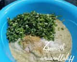 A picture of step 2 of Green Gram and Yellow Lentils with Spring Onion Pakoras.