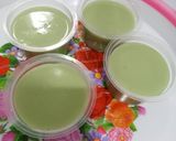 Foto langkah ke 3 dari resep Puding Lumer Matcha (3 bahan).