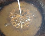 A picture of step 3 of Ikima or tsatsafa (crunchy pancake).