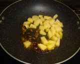 A picture of step 2 of Bathua Saag With Pakora And Potato Curry.