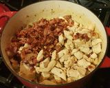 A picture of step 11 of Creamy Pesto Bacon Chicken Pasta.