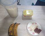Foto del paso 1 de la receta: Plátano maduro asado en sartén relleno de queso con bocadillo