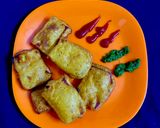 A picture of step 4 of Bread Pakoda.