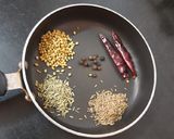 A picture of step 1 of Kadai paneer (jain).