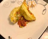 A picture of step 3 of Easy Cheesey Spicy Jerk Egg Soufflé with peppers & bacon.
