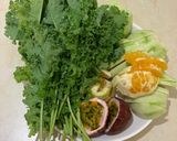 Hình bước làm 5 của món Nước ép cải kale(cải xoăn) giàu vitamin, cung cấp năng lượng cho ngày mới