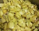 A picture of step 3 of Kasi phal / meetha kaddu.