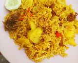 A picture of step 5 of Aloo ki tahari.