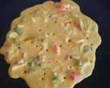 A picture of step 4 of Cabbage omelette eggless.