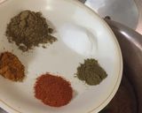 A picture of step 5 of Aloo chicken.