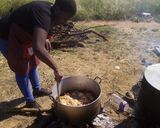 A picture of step 1 of Umleqwa / hard body chicken.