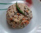 A picture of step 4 of Upma- A healthy start.