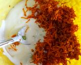 A picture of step 2 of Raw turmeric sabzi.