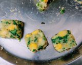 A picture of step 2 of Spinach corn fritters.