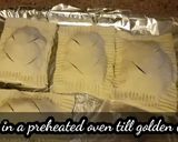 A picture of step 15 of Gregg's style cheese n onion pasties.