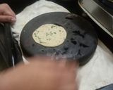 A picture of step 3 of Juwar Atta masala puri.