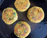 A picture of step 2 of Left Over White Rice,Paneer & Veggie Cutlets.