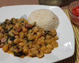 Foto del paso 6 de la receta: Garbanzos con acelga y tocino