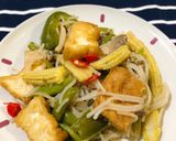 Hình bước làm 2 của món Bún gạo xào chay